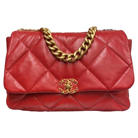 chanel red handbag 2019